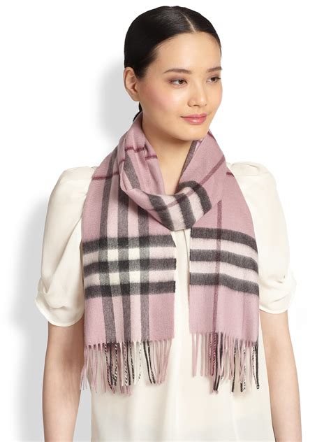 burberry coral pink scarf|burberry pink plaid cashmere scarf.